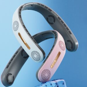 Lenji Mjut autdor sportski USB presavijajući bezlisni viseći električni ventilator za vrat